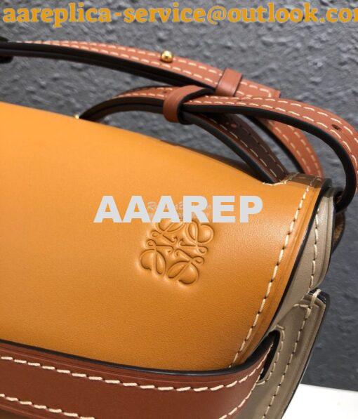 Replica Loewe Gate Small Bag 397511 Amber/Light Grey 5