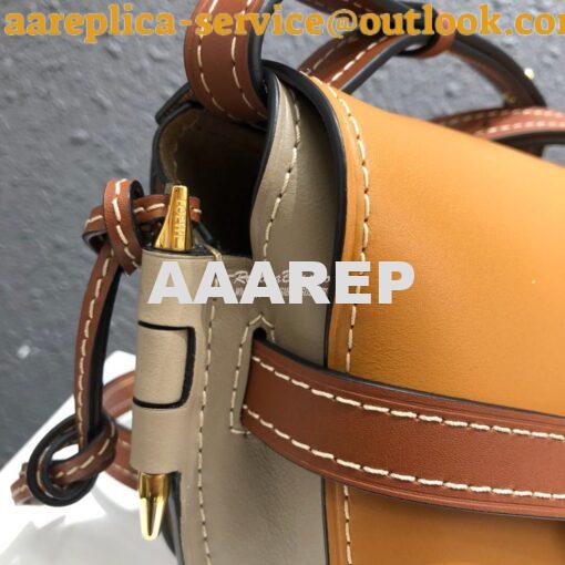 Replica Loewe Gate Small Bag 397511 Amber/Light Grey 7