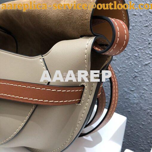 Replica Loewe Gate Small Bag 397511 Amber/Light Grey 11