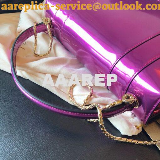 Replica Bvlgari Serpenti Forever Flap Cover Bag in Metallic Purple wit 10
