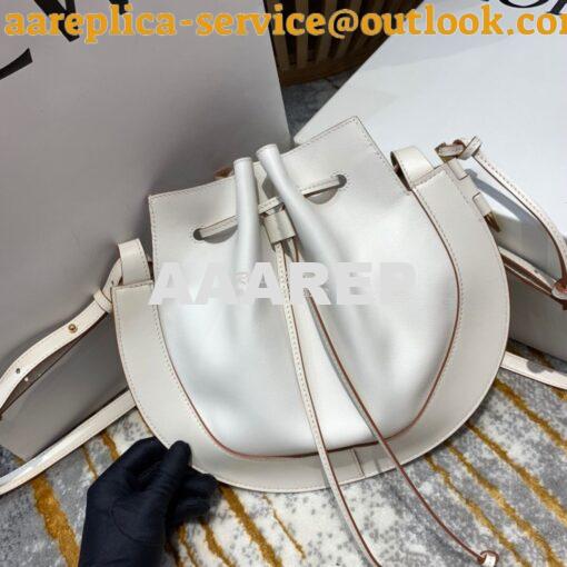 Replica Loewe Horseshoe Bag in Nappa Calf Leather White 446748 3
