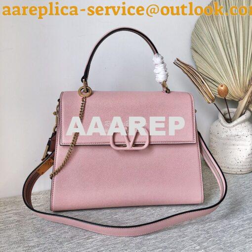 Replica Valentino VSling Grainy Calfskin Handbag ZW2B0F53 Pink 8