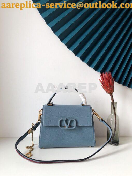 Replica Valentino VSling Grainy Calfskin Handbag ZW2B0F53 Azure