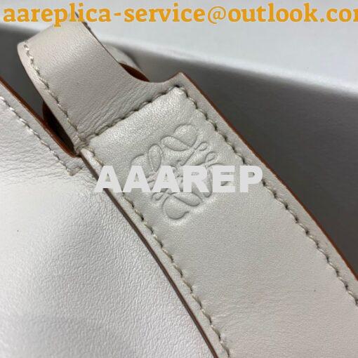 Replica Loewe Horseshoe Bag in Nappa Calf Leather White 446748 7