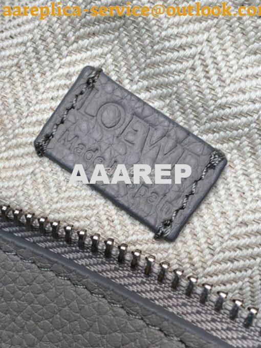 Replica Loewe Mini Puzzle bag in soft grained calfskin A510P88 Pearl G 5