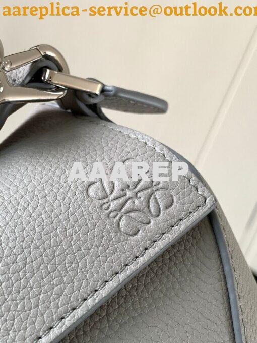 Replica Loewe Mini Puzzle bag in soft grained calfskin A510P88 Pearl G 6