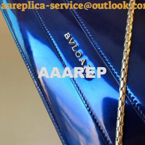 Replica Bvlgari Serpenti Forever Flap Cover Bag in Metallic Cobalt Blu 4