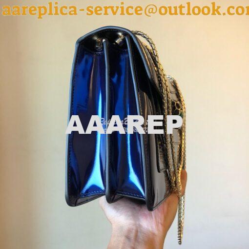 Replica Bvlgari Serpenti Forever Flap Cover Bag in Metallic Cobalt Blu 7