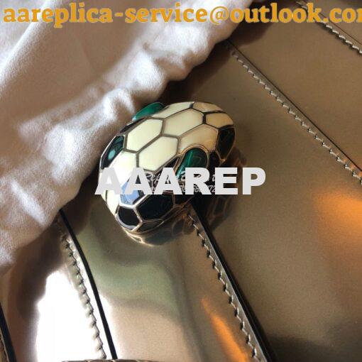 Replica Bvlgari Serpenti Forever Flap Cover Bag in Metallic Bronze 397 11
