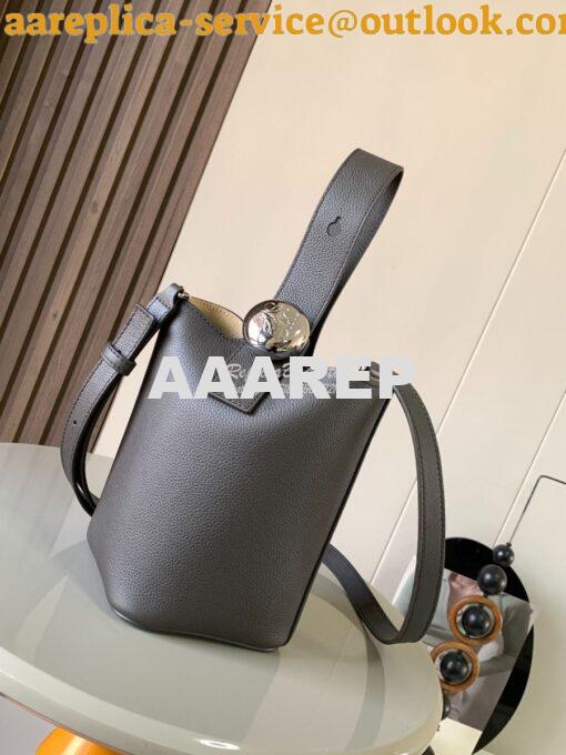 Replica Loewe Mini Pebble Bucket Bag In soft grained calfskin 973543 A 2
