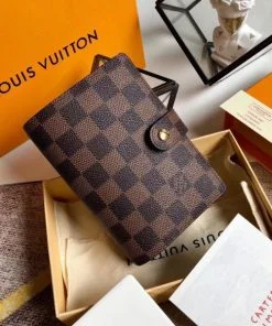 Replica Louis Vuitton Small Ring Agenda Cover Damier Ebene R20700 BLV1128 2