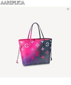 Louis Vuitton Monogram Sunset Kaki Neverfull MM Tote Bag with