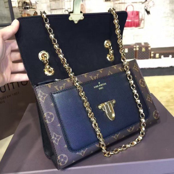 Louis Vuitton Blue Monogram Canvas and Leather Victoire Chain Bag