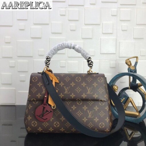 Replica Louis Vuitton Monogram Cluny MM Bag With Braided Handle M44669 BLV298 2
