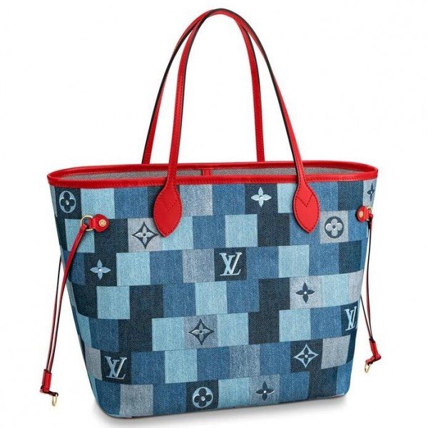 Replica Louis Vuitton Neverfull MM Bag Monogram Denim M44981 BLV480 for  Sale