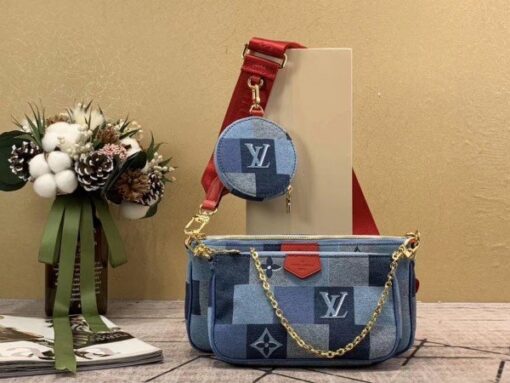 Replica Louis Vuitton Multi Pochette Accessoires Monogram Denim M44990 BLV478 2
