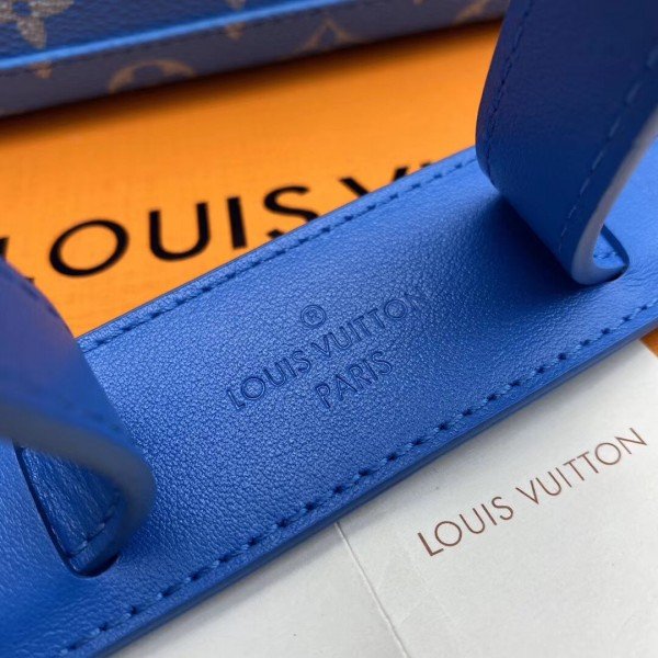 Louis Vuitton Clouds Soft Trunk Shoulder Bag Virgil Abloh Blue Monogram  Canvas
