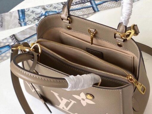 Replica Louis Vuitton Montaigne BB Bag In Tourterelle Gray Leather M45489 BLV699 9