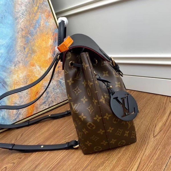 Replica Louis Vuitton Black Lockme Mini Backpack M54573 BLV025 for