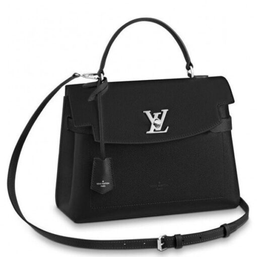Replica Louis Vuitton Black Lockme Ever Bag M51395 BLV735