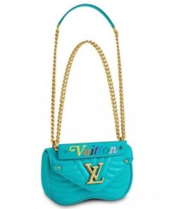 Replica Louis Vuitton Turquoise New Wave Chain Bag PM M51936 BLV643