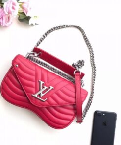 Replica Louis Vuitton Red New Wave Chain Bag MM M51943 BLV642 2