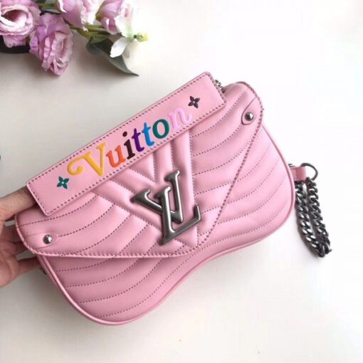 Replica Louis Vuitton Pink New Wave Chain Bag MM M51944 BLV641 2