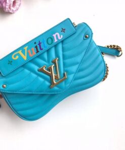 Replica Louis Vuitton Turquoise New Wave Chain Bag MM M51946 BLV648 2