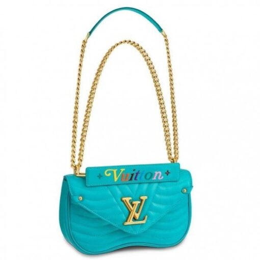 Replica Louis Vuitton Turquoise New Wave Chain Bag MM M51946 BLV648