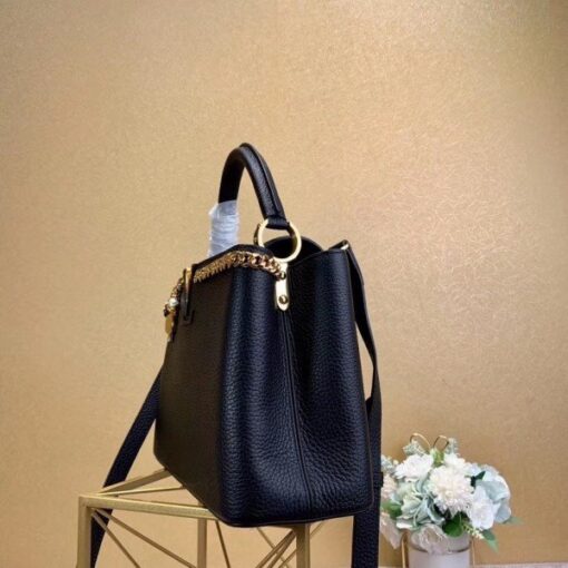 Replica Louis Vuitton Black Capucines PM Bag With Chain M52963 BLV838 6