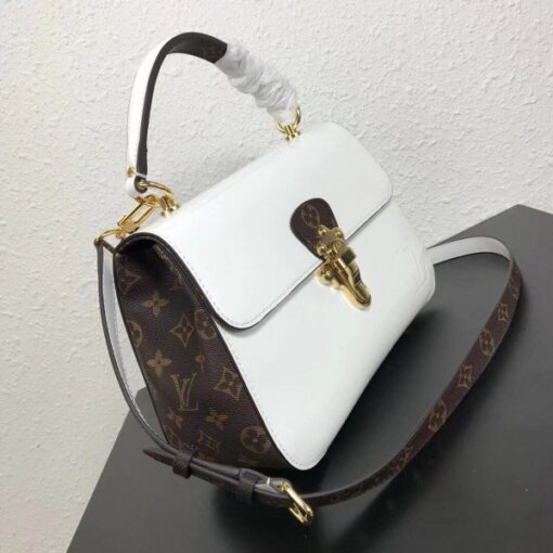 Replica Louis Vuitton White Cherrywood Bag Patent Leather M53352 BLV661 2