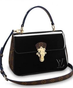 Replica Louis Vuitton Noir Cherrywood Bag Patent Leather M53353 BLV662