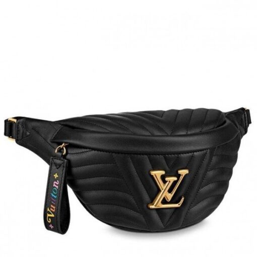 Replica Louis Vuitton Black New Wave Bum Bag M53750 BLV639