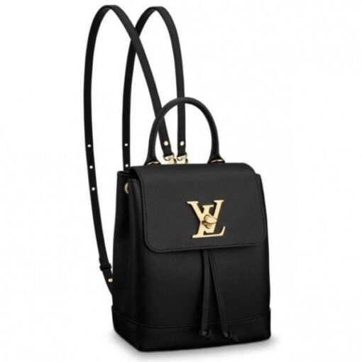 Replica Louis Vuitton Black Lockme Mini Backpack M54573 BLV025