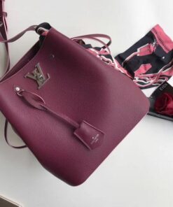 Replica Louis Vuitton Bordeaux Lockme Bucket Bag M54680 BLV761 2