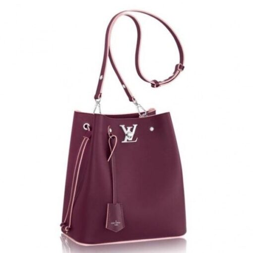 Replica Louis Vuitton Bordeaux Lockme Bucket Bag M54680 BLV761