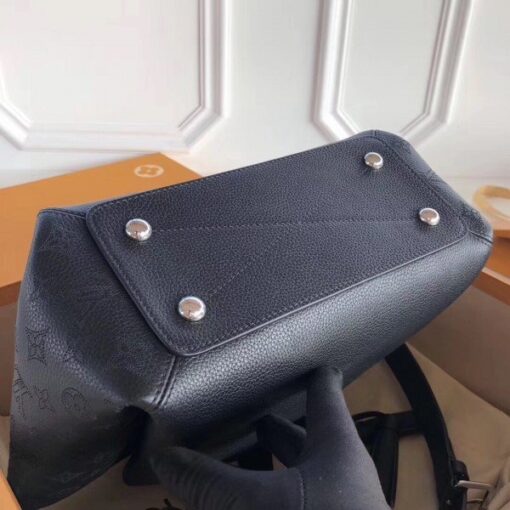 Replica Louis Vuitton Black Haumea Bag Mahina Leather M55029 BLV273 5
