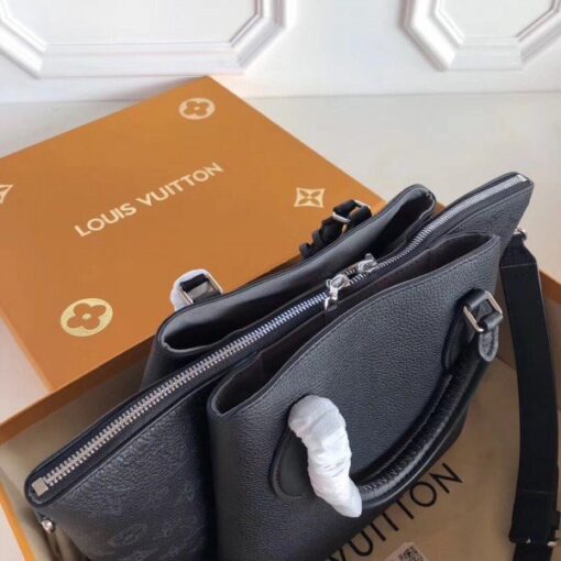 Replica Louis Vuitton Black Haumea Bag Mahina Leather M55029 BLV273 6