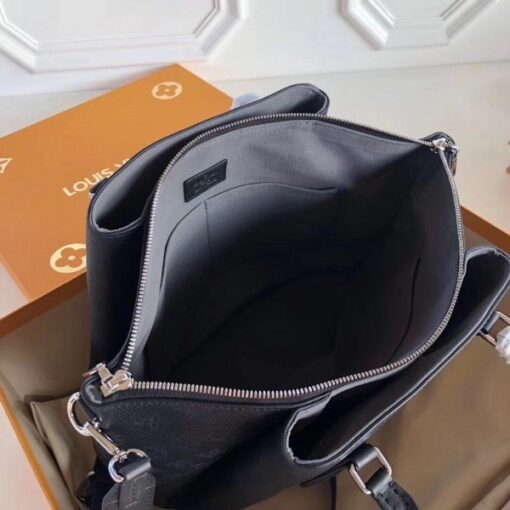 Replica Louis Vuitton Black Haumea Bag Mahina Leather M55029 BLV273 7