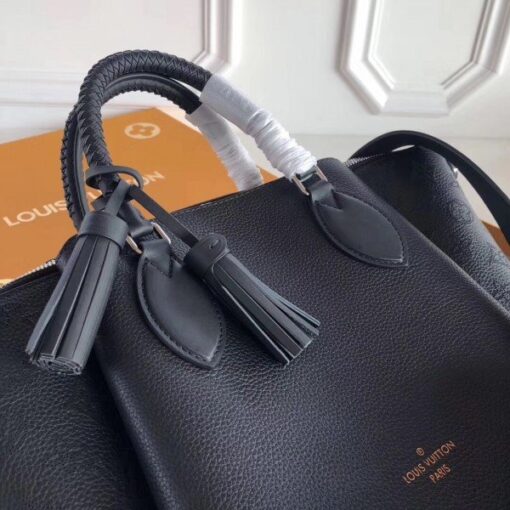 Replica Louis Vuitton Black Haumea Bag Mahina Leather M55029 BLV273 8