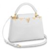 Replica Louis Vuitton White Capucines PM Bag With Chain M53245 BLV822 12