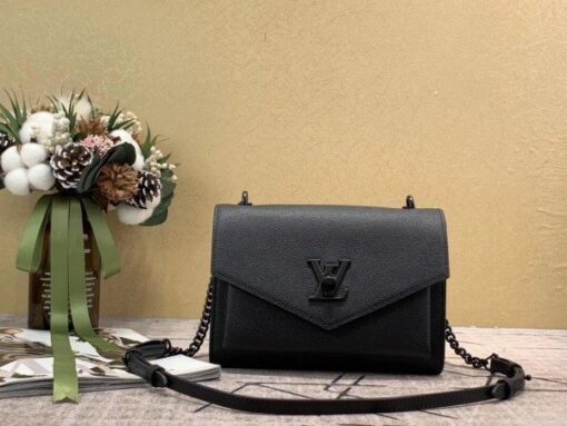 Replica Louis Vuitton All Black Mylockme BB Bag M55848 BLV777 2