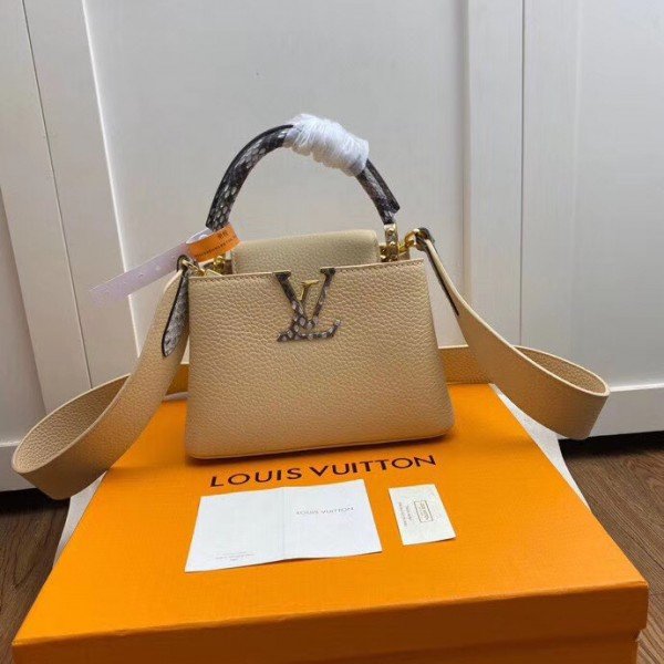 Replica Louis Vuitton Capucines Mini With Ayers Snakeskin Handle