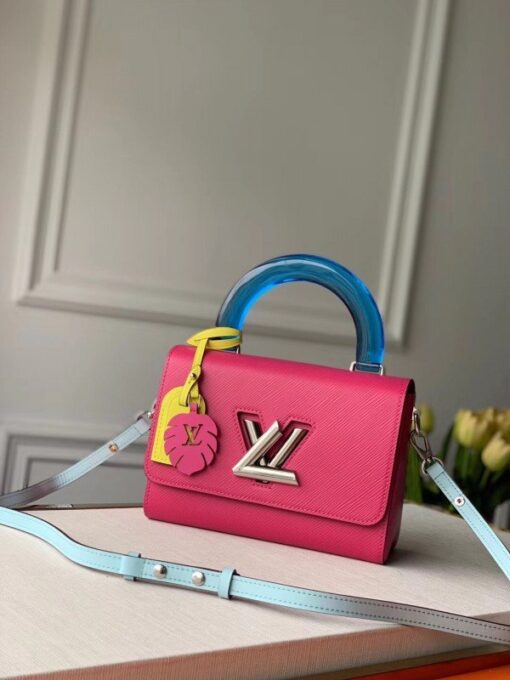 Replica Louis Vuitton Twist MM Bag With Plexiglass Handle M56131 BLV170 2