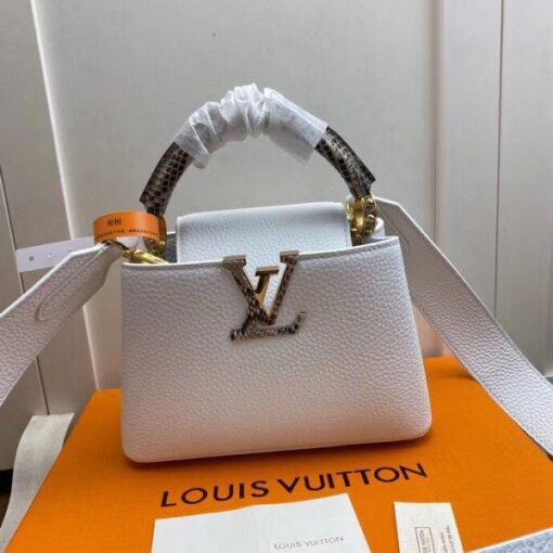 Replica Louis Vuitton Capucines Mini With Ayers Snakeskin Handle M56399 BLV686 3