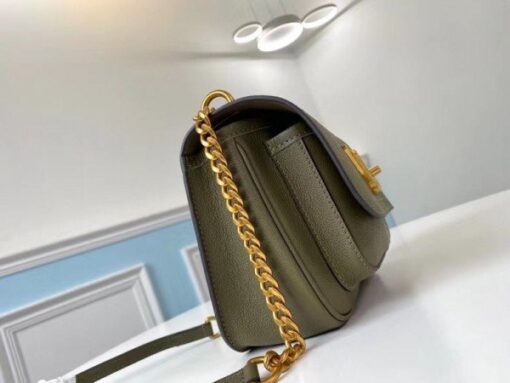 Replica Louis Vuitton Lockme Chain PM Bag In Green Leather M57067 BLV685 4