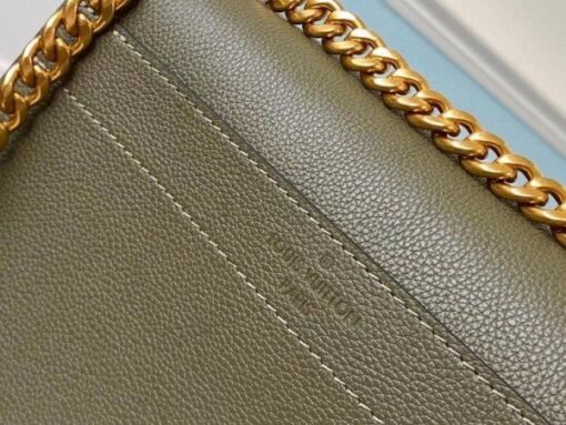 Replica Louis Vuitton Lockme Chain PM Bag In Green Leather M57067 BLV685 9