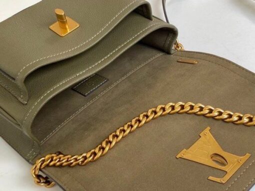 Replica Louis Vuitton Lockme Chain PM Bag In Green Leather M57067 BLV685 10