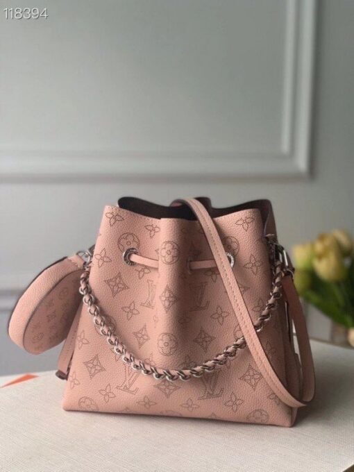 Replica Louis Vuitton Bella Bag In Magnolia Mahina Leather M57068 BLV243 2