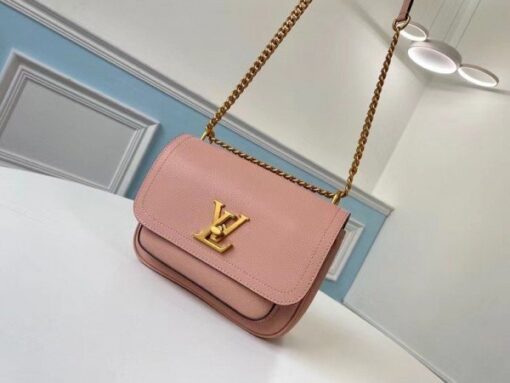 Replica Louis Vuitton Lockme Chain PM Bag In Pink Leather M57071 BLV669 2